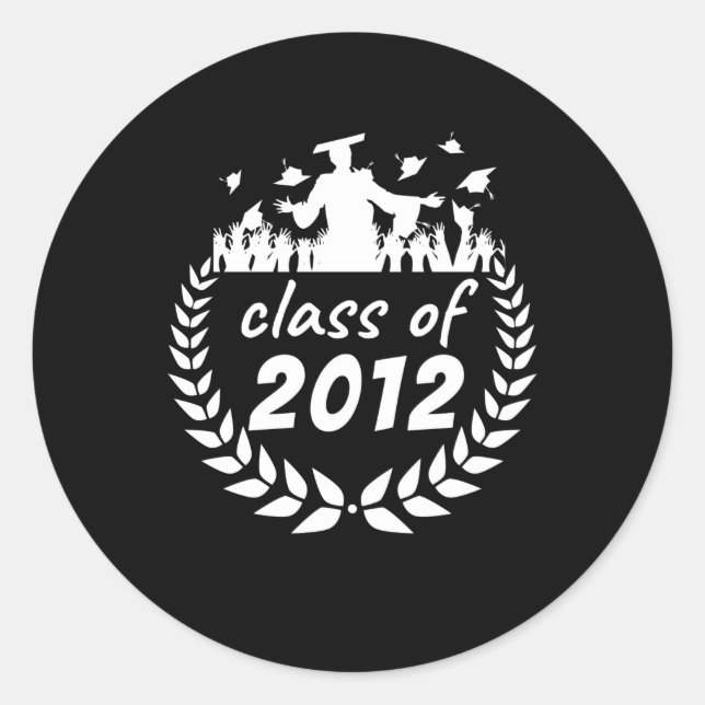 Klasse der Graduierung oder Wiedersehen-Gestaltung Runder Aufkleber (Vorderseite)