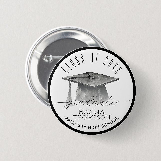 Klasse der Graduierungspartei 2025 Graduate Gunst Button (Vorne & Hinten)