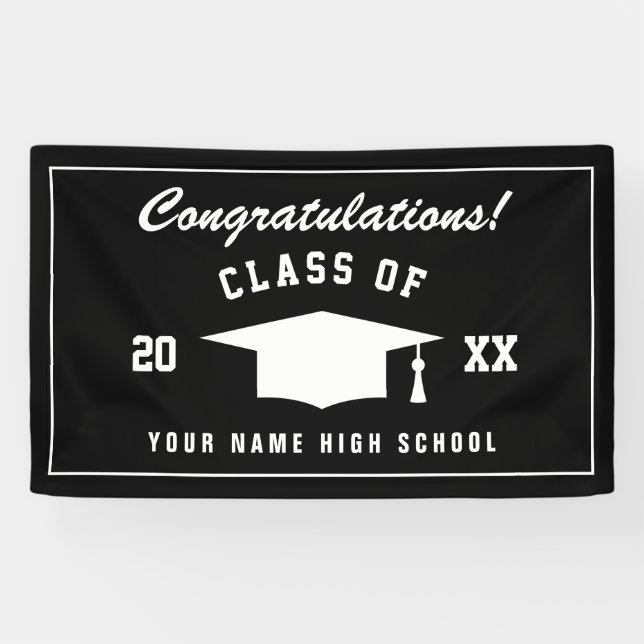 Klasse der Graduierungsparty gratulation Banner (Horizontal)