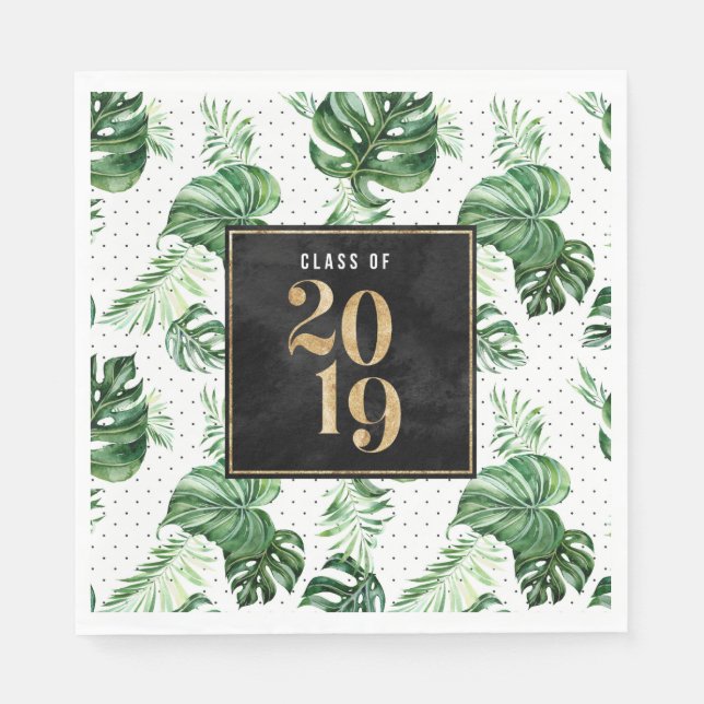 Klasse der grünen Leaf Tropical grad Serviette 201 (Vorderseite)