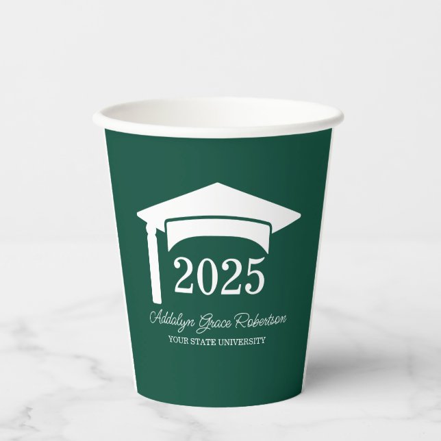 Klasse der grünen Uni der Universität Cap 2025 Pappbecher (Vorderseite)