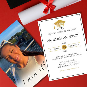 Klasse der "I do it" Foto Graduate Invitation Einladung