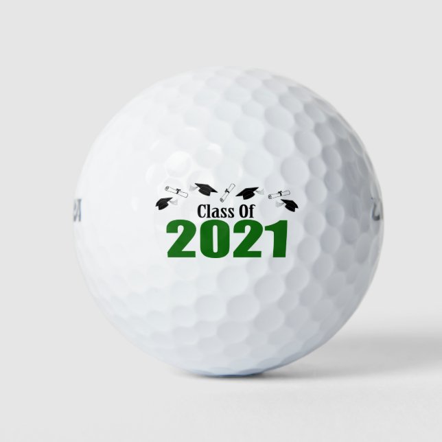 Klasse der Karten und Diplome 2021 (grün) Golfball (Vorderseite)
