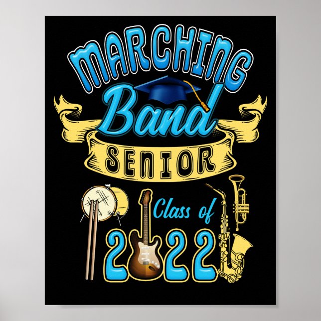 Klasse der Marching-Band 2022 Senior-Abschluss Poster (Vorne)