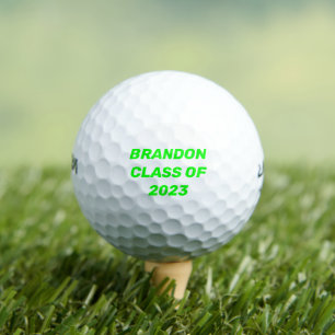 Klasse der Neon Green Text Abschluss-Uni 2023 Golfball