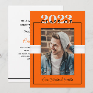Klasse der Orange & Black Graduation Party 2023 Einladung