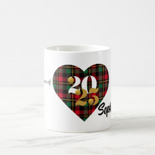 Klasse der Personalisierten Karierten Herz-Tasse 2 Kaffeetasse