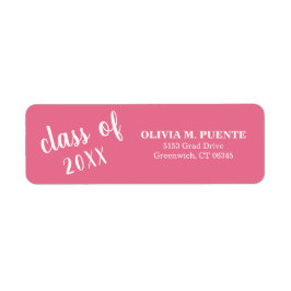 Klasse der rosa Abschluss-Rücksendeadresse