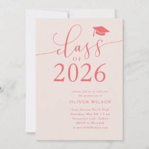 Klasse der rosafarbenen Graduierungspartei 2025 Einladung