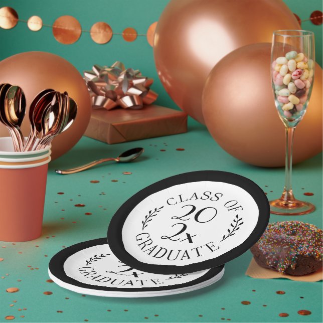 Klasse der schwarzen Grenze mit Graduate Typografy Pappteller (Multi)