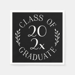 Klasse der Schwarzen Typografie (Graduate White) 2 Serviette