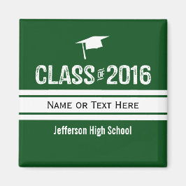 Klasse der Sporty Prep Stripe Graduation Cap 2016 Magnet