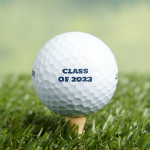 Klasse der Uni für Navy Blue Text Abschluss 2023 Golfball