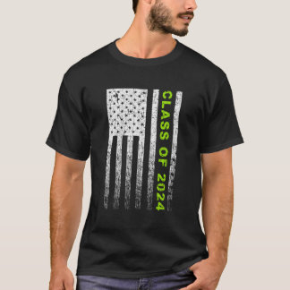 Klasse der Vintagen amerikanischen Flagge im Jahr  T-Shirt