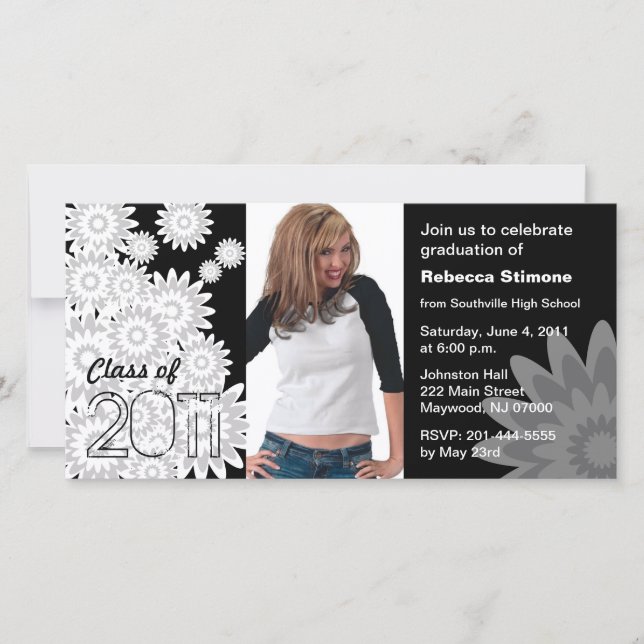 Klasse der weißen Blume der Fotokarte 2011 (Vorderseite)