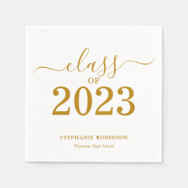 Klasse des 2023-Gold-Script-Abschlusses Serviette
