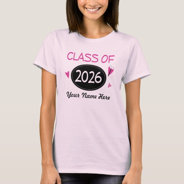 Klasse des 2026 Schulstolzes T-Shirt (Vorderseite)