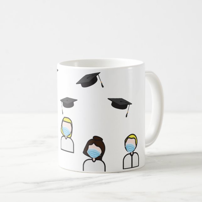 Klasse des Abschlusses 2020 Kaffeetasse (VorderseiteRechts)
