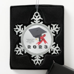 Klasse des Abschlusses 2023 von Janz Schneeflocken Zinn-Ornament
