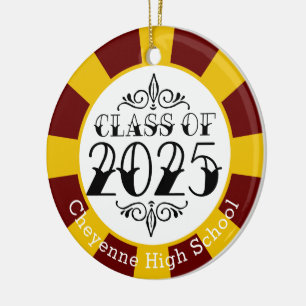 Klasse des Abschlusses 2025 (Name hinzufügen) Keramik Ornament