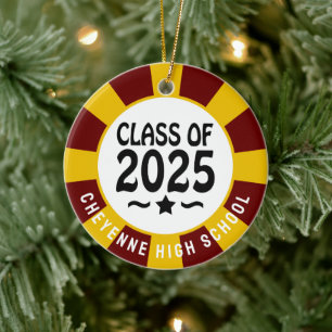 Klasse des Abschlusses 2025 (Name hinzufügen) Keramik Ornament