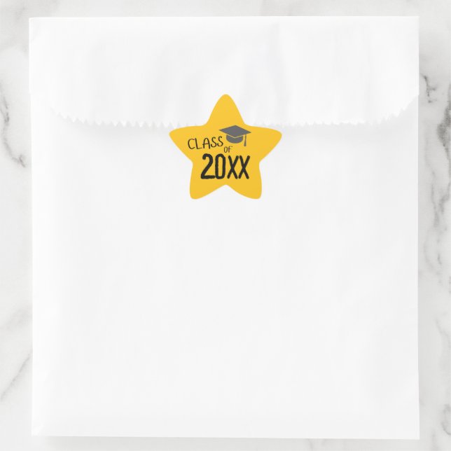 Klasse des Abschlusses 2025 Stern-Aufkleber (Tasche)