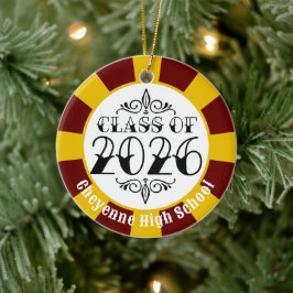 Klasse des Abschlusses 2026 (Name hinzufügen) Keramik Ornament