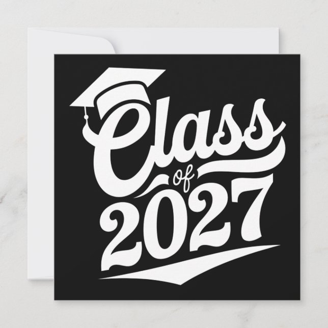 Klasse des Abschlusses 2027 Einladung (Vorderseite)