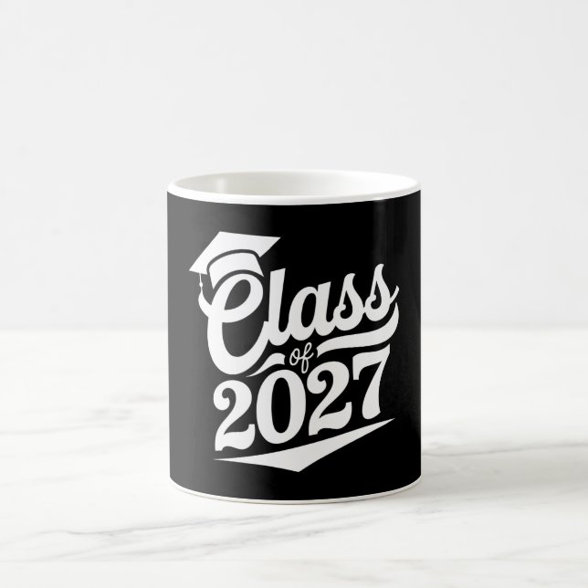 Klasse des Abschlusses 2027 Kaffeetasse (Mittel)