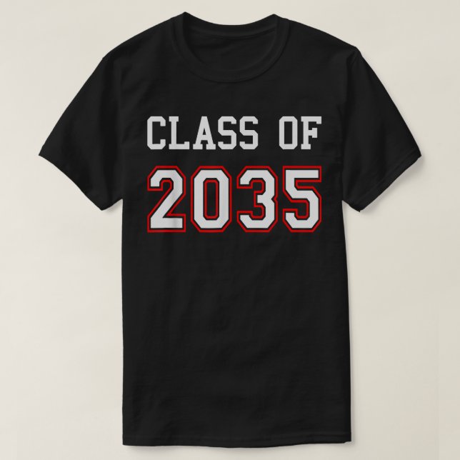 Klasse des Abschlusses 2035  T-Shirt (Design vorne)