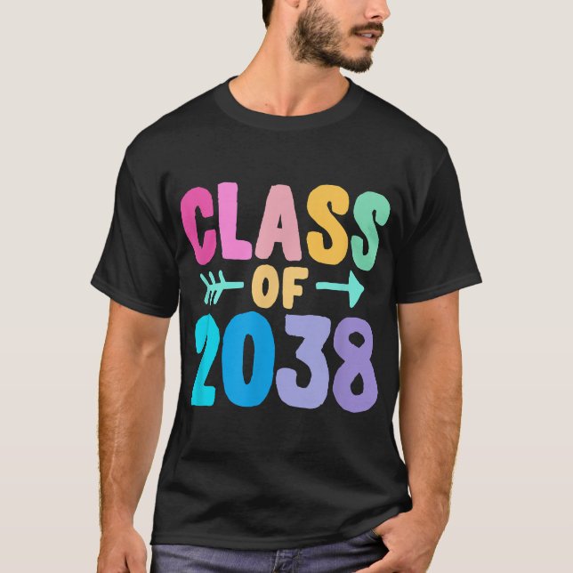 Klasse des Abschlusses 2038 wächst mit meinem T -  T-Shirt (Vorderseite)