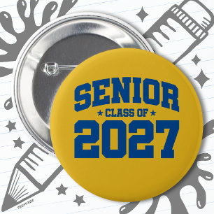 Klasse des Abschlusses der Oberstufe 2027 Senior 2 Button