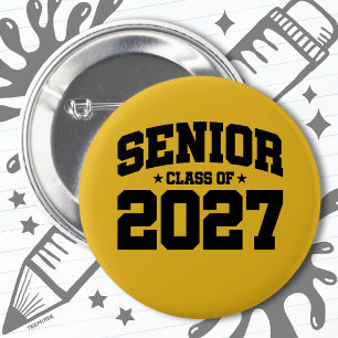 Klasse des Abschlusses der Oberstufe 2027 Senior 2 Button