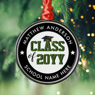 Klasse des Abschlusses "Forest Green Graduate" 202 Ornament Aus Metall