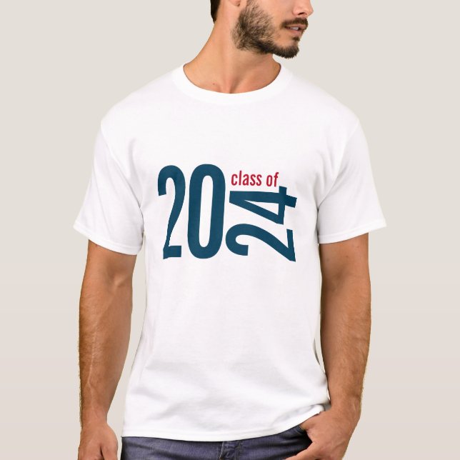 Klasse des Abschlusses für einfache Typografie 202 T-Shirt (Vorderseite)