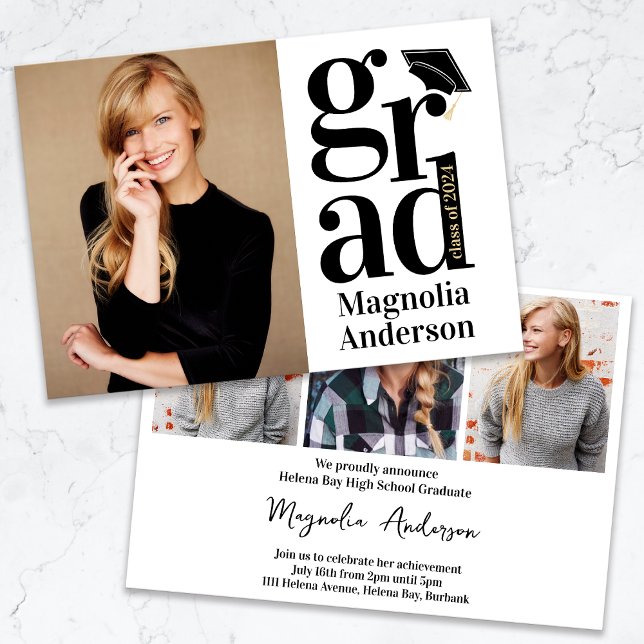 Klasse des Abschlusses GRAD Multi-Foto 2024 Ankündigung (Von Creator hochgeladen)