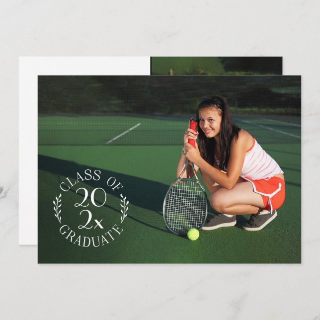 Klasse des Abschlusses "Graduate Chic 2 Foto" 2025 Ankündigung (Vorne/Hinten)