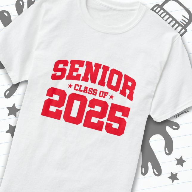 Klasse des Abschlusses in der Oberschule 2025 Seni T-Shirt (Von Creator hochgeladen)