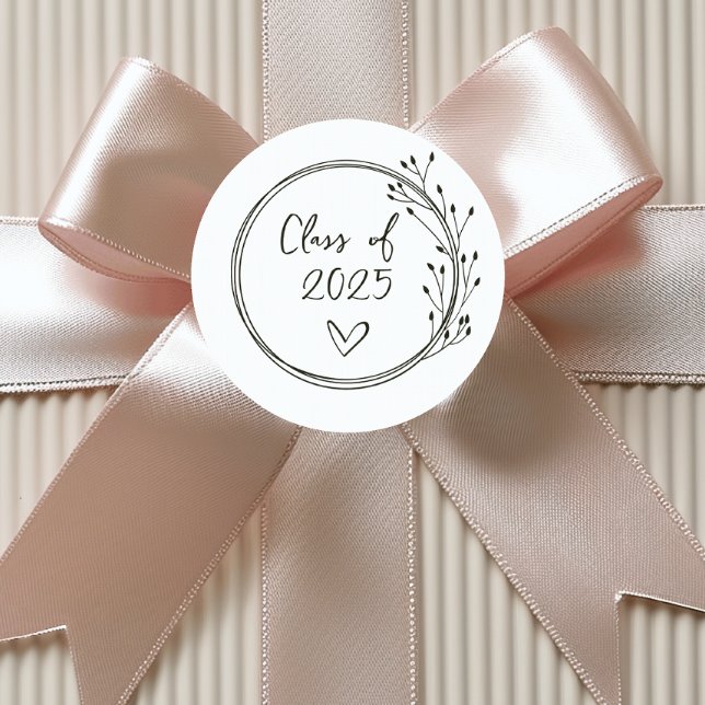 Klasse des Abschlusses Runder Aufkleber (Class of Graduation Sticker)