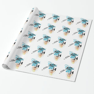 Klasse des Abschlussschulblaus Geschenkpapier