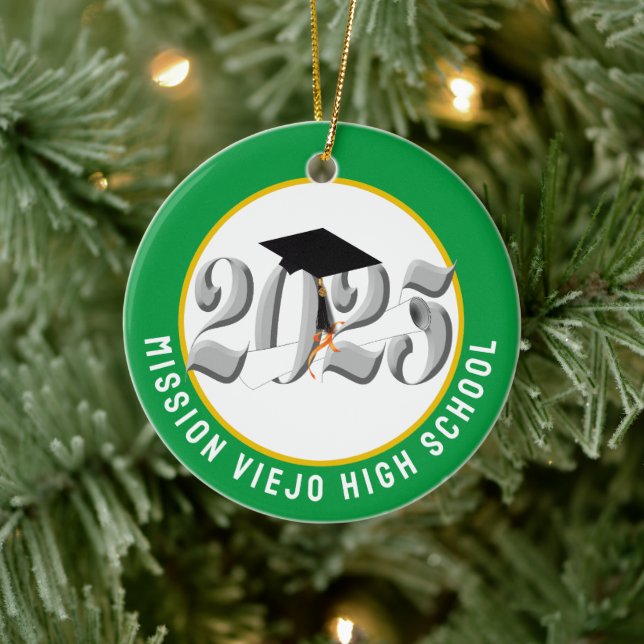 Klasse des benutzerdefinierten Foto-Abschlusses 20 Keramik Ornament (Baum)