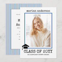 Klasse des blauen Abschluss-Fotos der Schreibmasch