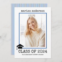 Klasse des blauen Abschluss-Fotos der Schreibmasch