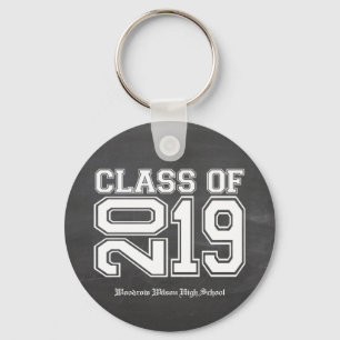 Klasse des Chalkboard-Abschlusses 2019 Schlüsselanhänger