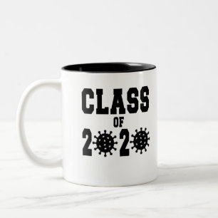 Klasse des Corona-Virus-Abschlusses 2020 Zweifarbige Tasse