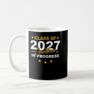 Klasse des Countdown 2027 Funny Graduate First Day Kaffeetasse
