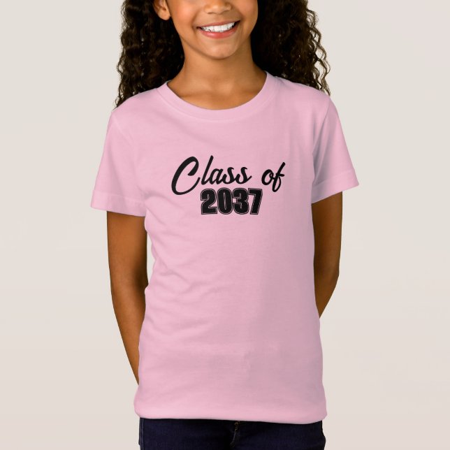 Klasse des Custom School Graduate 2037 T-Shirt (Vorderseite)