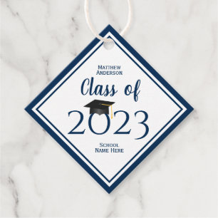 Klasse des einfachen eleganten Navy Blue Abschluss Geschenkanhänger