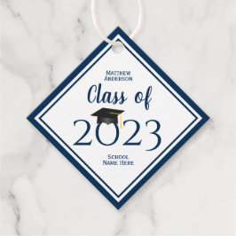 Klasse des einfachen eleganten Navy Blue Abschluss Geschenkanhänger