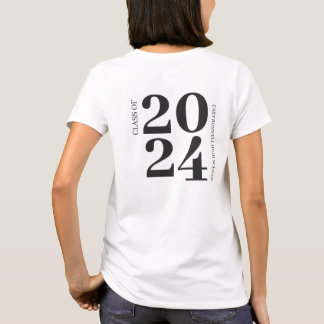 Klasse des einfachen Schwarz-Weiß-Abschlusses T-Shirt